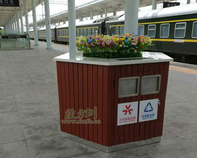 ?？诨疖囌菊九_(tái)花盆垃圾桶