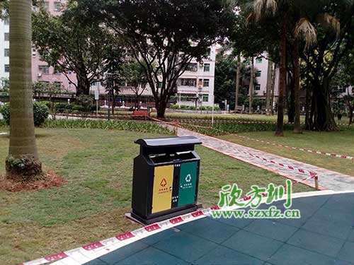 韶關(guān)機(jī)關(guān)鋼制垃圾桶，欣方圳量身定做